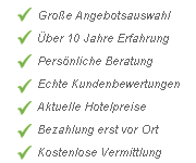 Bei uns buchen - Ihre Vorteile